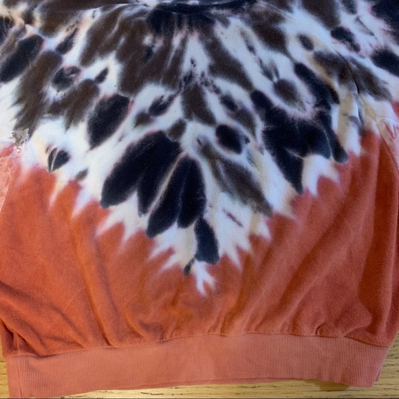 Young Fabulous & Broke Sweatshirt Boho Coral Purple Tie-Dye Crew Neck Women’s XS - Picture 6 of 14